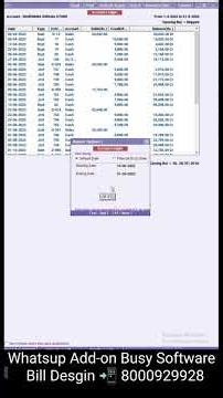 Skip Balance Option In Busy Software||Skip Balance Ledger In Busy Software