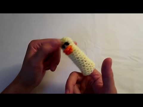 Crochet toys - finger puppets: duck