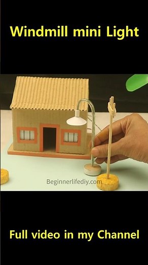 Miniature Street Light with Working LED | DIY #shortvideo #schoolproject #creative