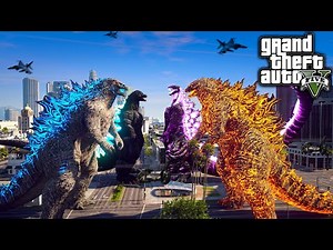 Nuclear Godzilla, Shin Godzilla Vs Atomic Godzilla, Heisei Godzilla ( GTA V Mods )