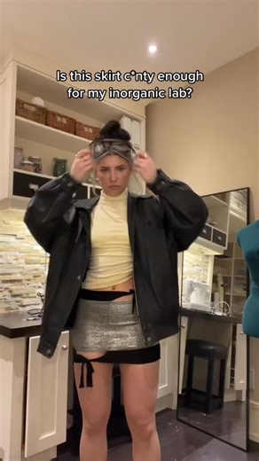 Dw my pink lab coat covers my legs plus im wearing boots — so no skin shall be harmed during lab #stem # #sewing #lab | Ahmira Davison