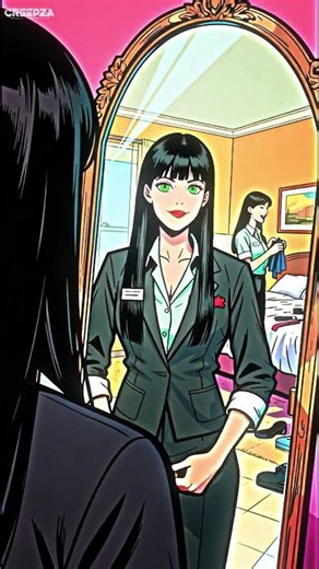 Her Reflection Blinked Late... 😱 #Shorts