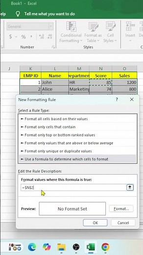 Highlight Entire Row in Excel Using Conditional Formatting
