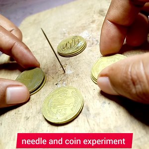 578K views · 4.1K reactions | Needls and coin experiment। #freeenergy #tips #tricks #মুদ্রা #experiment | Farzana Akhter Ritu | Facebook