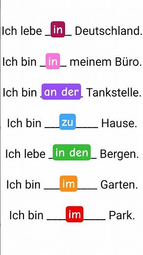 A1, A2, B1 - Learn German, #grammar, German grammar, #preposition #learnGerman #German