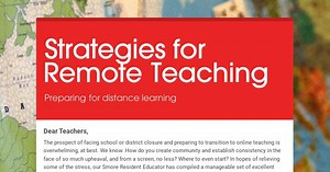 Strategies for Remote Teaching
