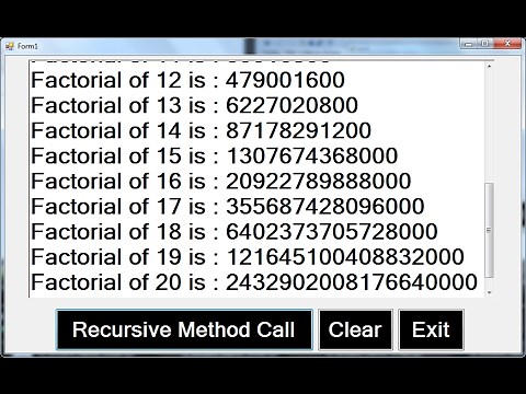 How to Create Recursive Method Program in C#
