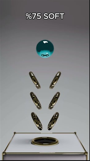 Having Different Softness Level's Ball Falling 3D Simulation