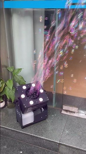 LED Stage Bubble Machine – High Output Bubble Blower with Colorful Lights for Parties, Weddings, and