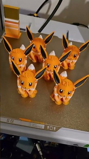 Eevee Printed with AMS on Bambu A1 | #3dprint #pokemon #3dprinting