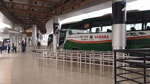 Serpong, Banten / Indonesia - July 21, 2019: Established Shot of Intermoda BSD City Bus Station, Intergrated Public Transportation System