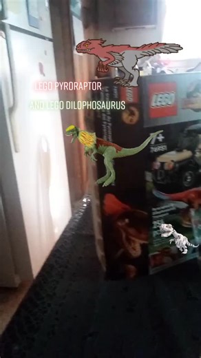 Lego Pyroraptor and Lego Dilophosaurus