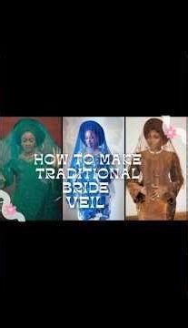 How to make a traditional bridal veil. Bridal veil sewing tutorial DIY veil #shorts#naijaweddings