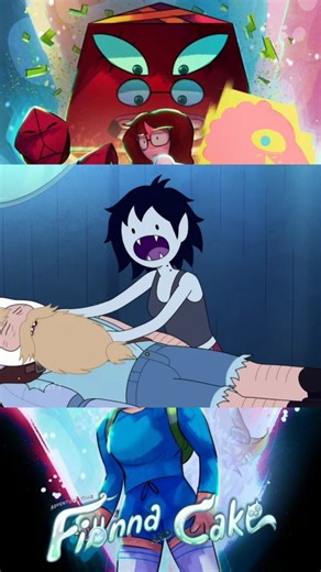Fionna and Cake: Marceline bites Finn. #animation #adventuretime #cartoon