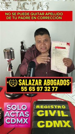 correction of birth certificate registered at the civil registry CDMX Arcos de Belén 2027