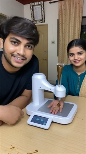 Automatic Mehndi Machine – Perfect Design in Seconds! 🤯✨ #aivideo #minivlog #trending #shortvideo