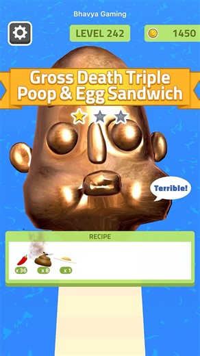 Gross Death Triple Poop & Egg Sandwich 🤢 | Sandwich Runner Level 242 Terrible Reaction