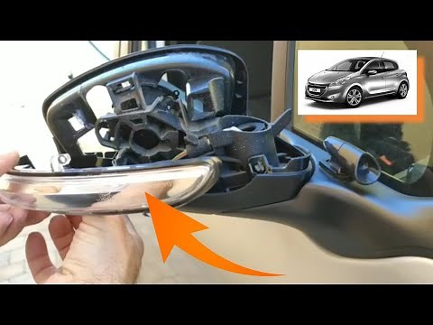 CHANGING THE INDICATOR MIRROR OF THE REARVIEW MIRROR PEUGEOT 208 / 2008 / CITROËN C3 / DS3