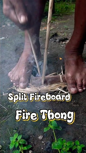 Using Split Fireboard,Fire Thong #firethong #primitivetechnology