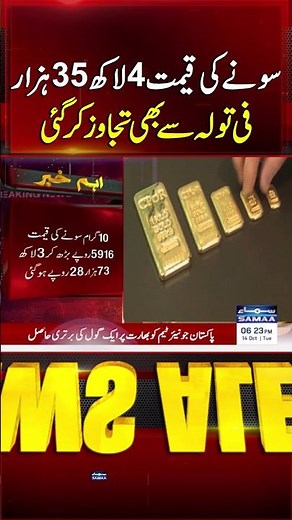 Gold Price Surpasses Rs. 435,000 Per Tola | SAMAA TV