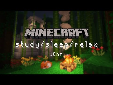 Minecraft relaxing music 10 hours - Lost Temple - rain sounds to study and sleep to