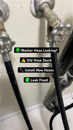 Washer Hose Leaking? Replace the Water Hoses #youtubeshorts #video #diy #video