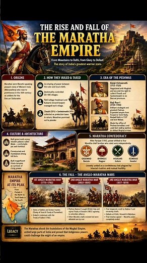 ⚔️ Rise & Fall of the Maratha Empire #history #upscpreparation #knowledge #generalknowledge #mains