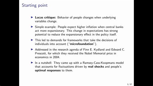 The Real Business Cycle Model Part 1: The Simplest Version of the RBC Model