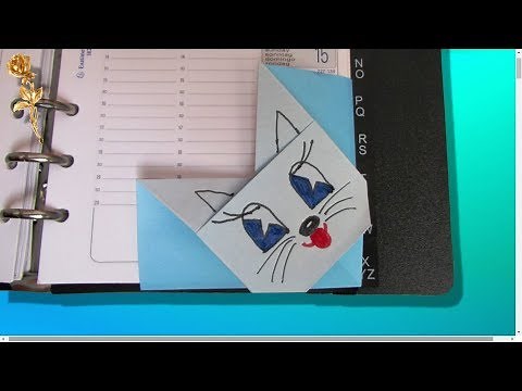 Origami facile : 📑 Marque-page 🐱 « Chat »