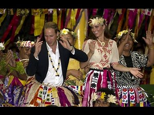 William and Kate dance in Tuvalu