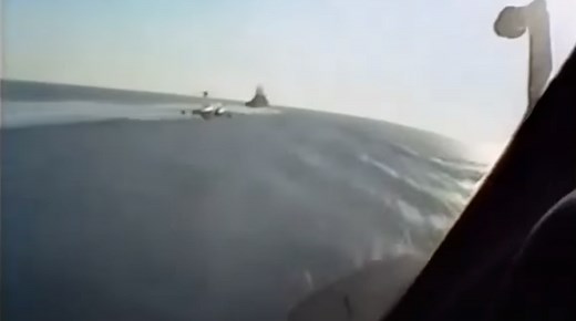 Insane Video Of RAF Buccaneers Flying Ultra Low Level During Mock Attack On HMS Liverpool Off Gibraltar