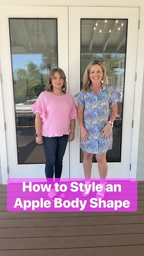 Are you an Apple Body Shape? This body shape can be very challenging to style because this shape lacks a defined waistline and tends to have a generous bust. The things you have to keep in mind is to work with what’s best in this shape. The assets are that beautiful bust and those amazing legs. Finding ways to highlight the legs, balance the top AND highlight that bust is the key to styling.Watch as we style one of our customers. She is an Apple Body Shape AND is very petite and short waisted. S