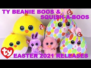 TY BEANIE BOOS & SQUISH-A-BOOS (Easter 2021 New Releases) Squishy Boo Plush Review - BBToyStore.com