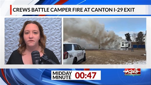 In today's Midday Minute: ➡️Crews battle camper fire at Canton I-29 exit ➡️Sioux Falls business closes doors in support of strike ➡️Sioux Falls murder trial now in the hands of the jury | KELOLAND News