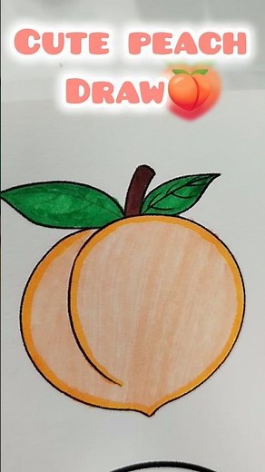 How to Color a peach fruite with Markers | Step-by-Step #drawing