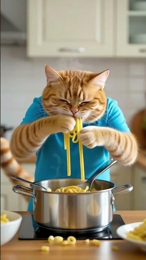 When a Cat Lives Like a Human 😺💼 #RealisticCat #shorts