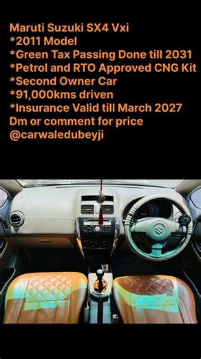 Maruti Suzuki SX4Vxi, 2nd owner, Petrol & cng, #car #usedcarsforsale #usedcars #marutisuzuki #sx4