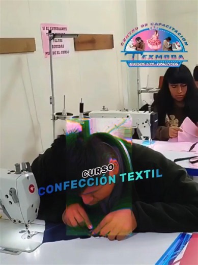 Curso práctico de confección textil y manejo de 5 máquinas industriales