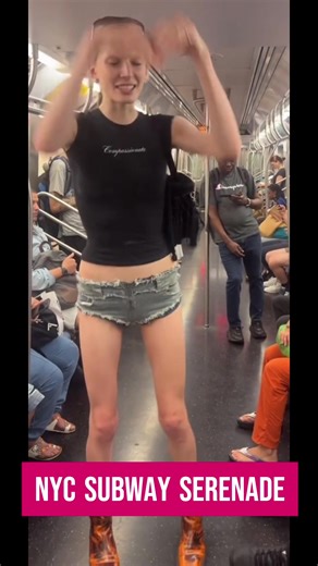 A musical moment underground! 🎶🗽 This model with legs for days brings the subway ride to life! 🎵✨ Don't miss the captivating performance and the city vibes that make NYC truly unforgettable. Share the groove and tag a friend who'd love a pop of music in their feed! 🎼👖 #SubwaySinging #NYCMusicScene #UnexpectedTalent #CityVibes #ModelMusicMagic #PoPuPulse 🎥: @ms.mawma