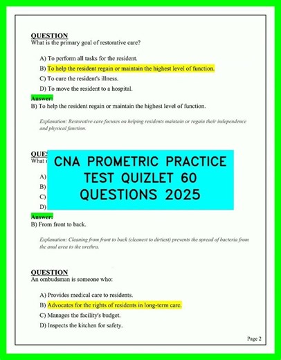 CNA Prometric Practice Test 2026 | 60 Essential Questions to Pass Your Exam First Try
