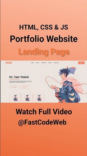 Learn to Create Portfolio Website Using HTML & CSS | Fast Code