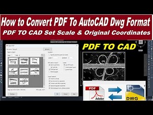 How to Convert PDF To Autocad Dwg Format & Set Scale & Original Coordinates. | PDF to Autocad Scale