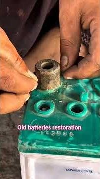 old batteries restoration process 😲 #battrysetting #automobile #batery #carbattery #experiment