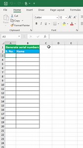 3.7K views · 22 reactions | Generate serial number automatically in excel | Time to Office | Facebook