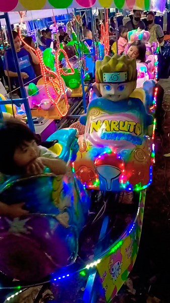 Colorful carousel ride, a short trip that makes you smile! 😊🎠