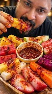 Spicy Mixed Fruit 🌶️🔥 | Salt & Chilli Fruit ASMR #Shorts ഇതൊക്കെ കഴിച്ചിട്ടുണ്ടോ..| Paffin Pappachan