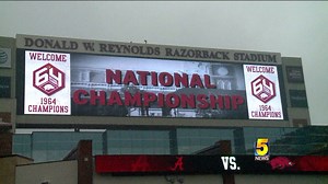 1964 Undefeated Arkansas Football Team Honored Before Game