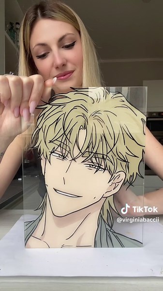 Glass Painting Tutorial: Drawing Taejoo in Manga Style