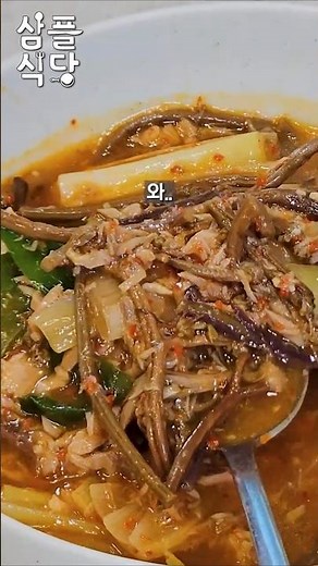 고기 없이 육개장 맛 나는 고사리찌개