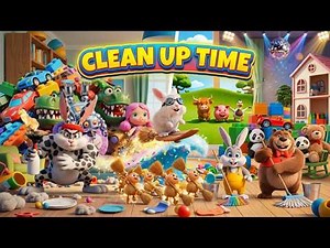 Clean Up Time Song 🧹✨ | Let's Tidy Up! | Fun Habits for Kids | Premium 2D Animation